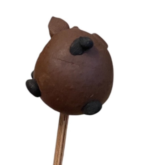 Vintage Handmade Mid-Century Clay Pottery Cocktail Appetizer Picks, Set Of 7 - Picture 9 of 15